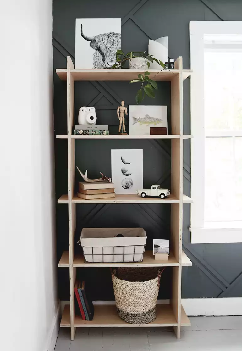 Plywood Tall Shelf