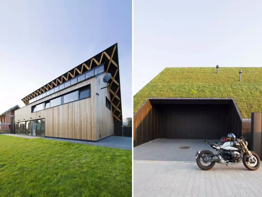 Poland House Behind The Roof Superhelix Pracownia Projektowa Slope Roof