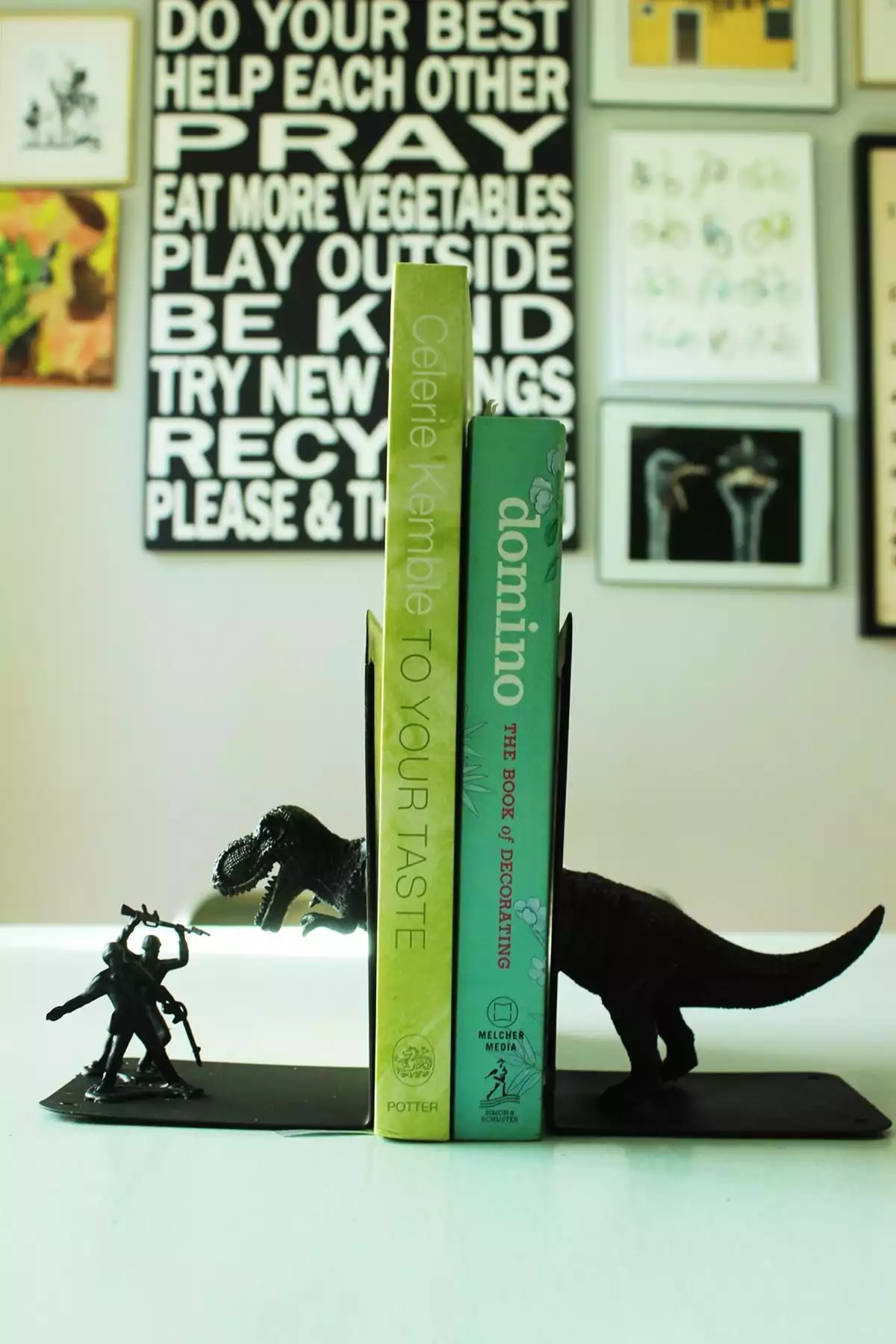 Recycle kids toys and turn into bookends