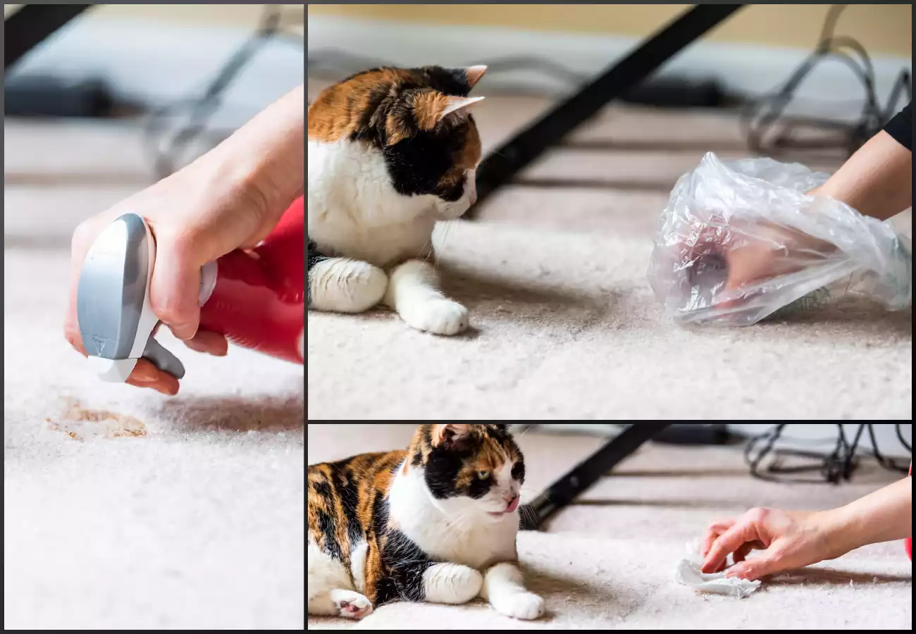 How to Clean Cat Poop From Carpet (Fresh and Dried Messes)