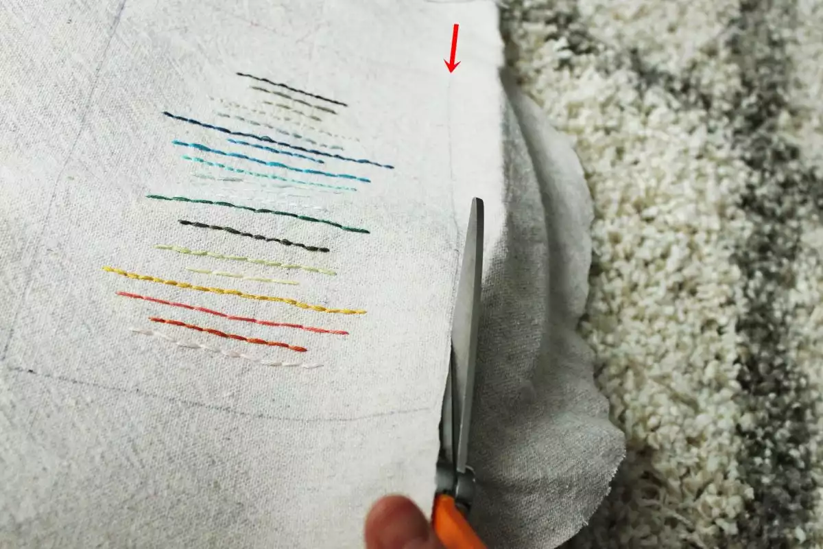 Remove the fabric from your embroidery hoop