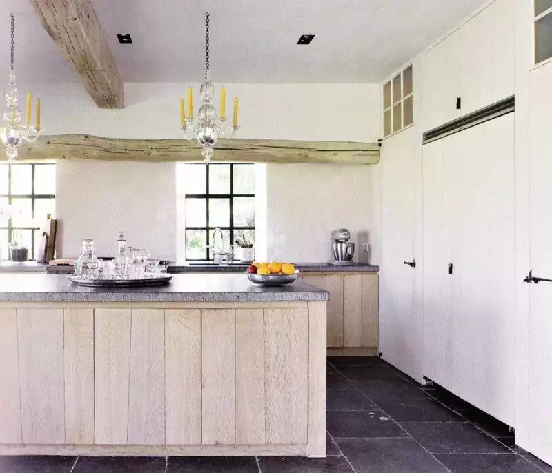 Rustic Slate Flooring Kitchen Design