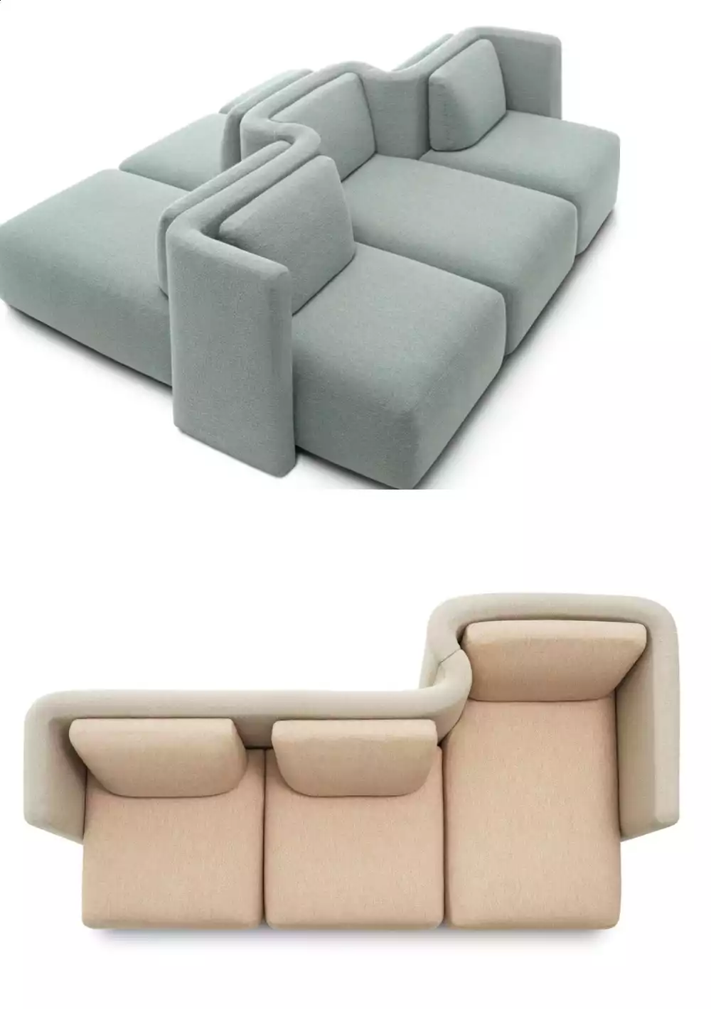 Modular fabric sofa Gala