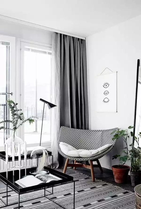 Scandinavian inspired reading corner