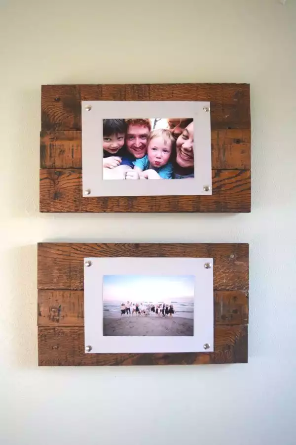 Scrap wood picture frames