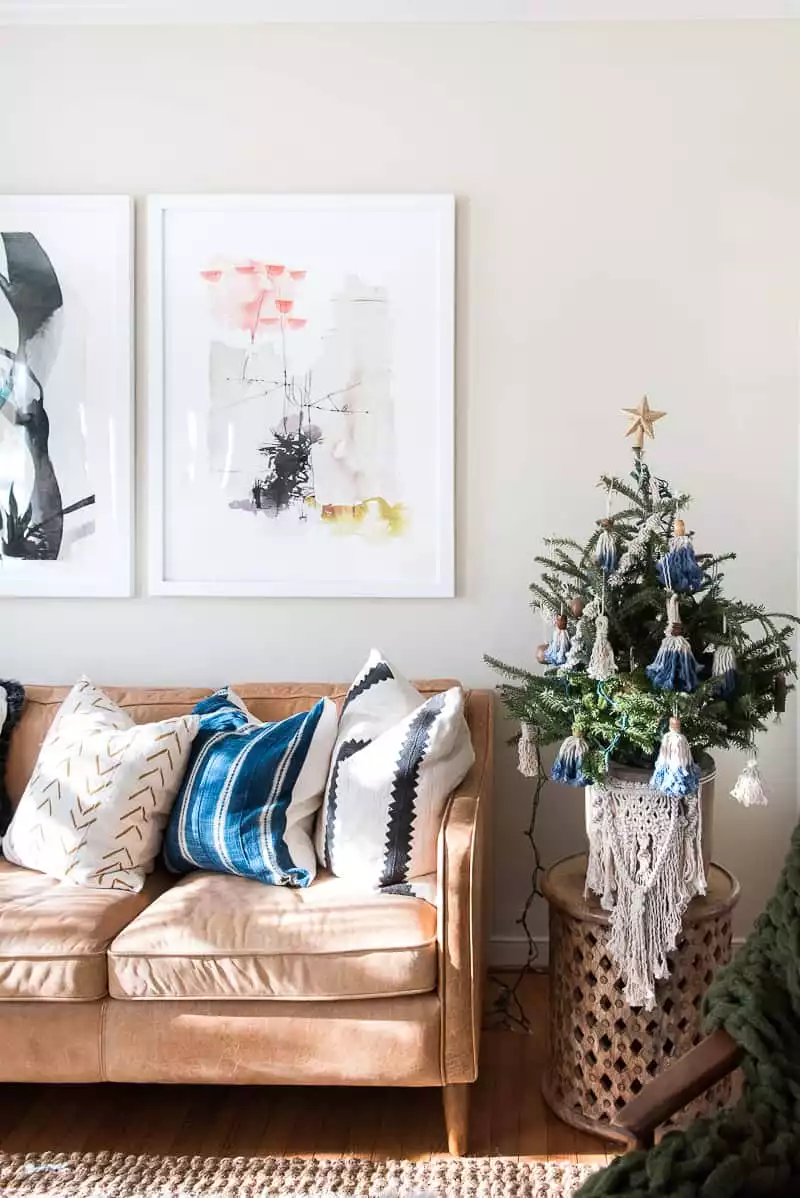 Seasonal Christmas Decor accents on the house - tiny tree
