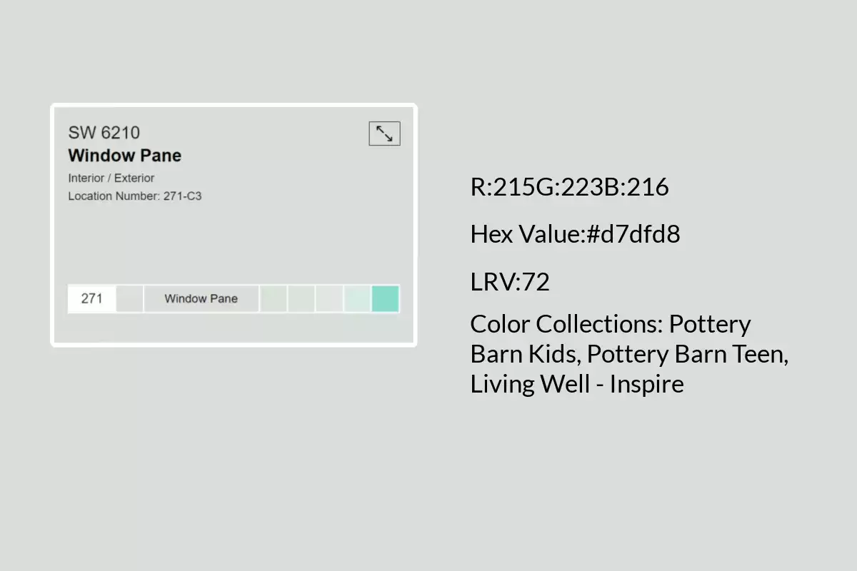 Sherwin Williams Window Pane – Light Bluish-Green Paint Color