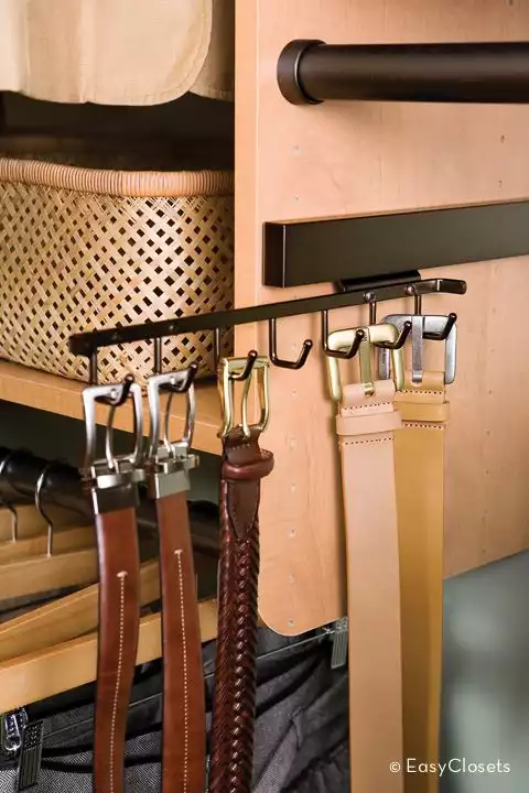 Side out closet rack