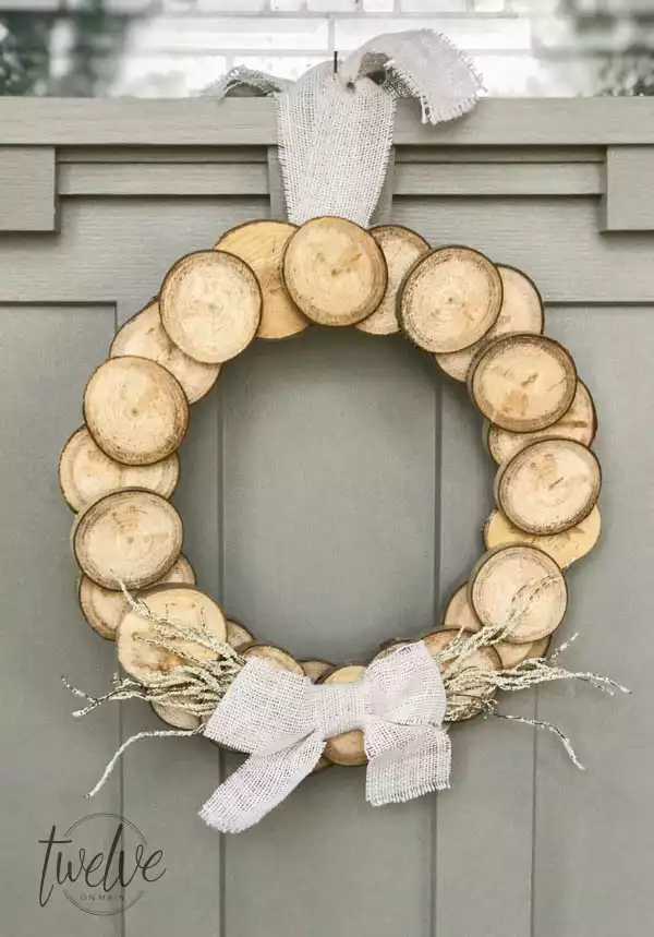 Wood Slice Wreath