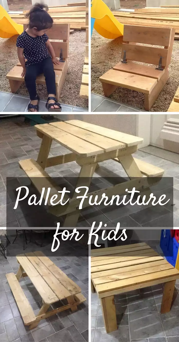 Small kids stool from pallets