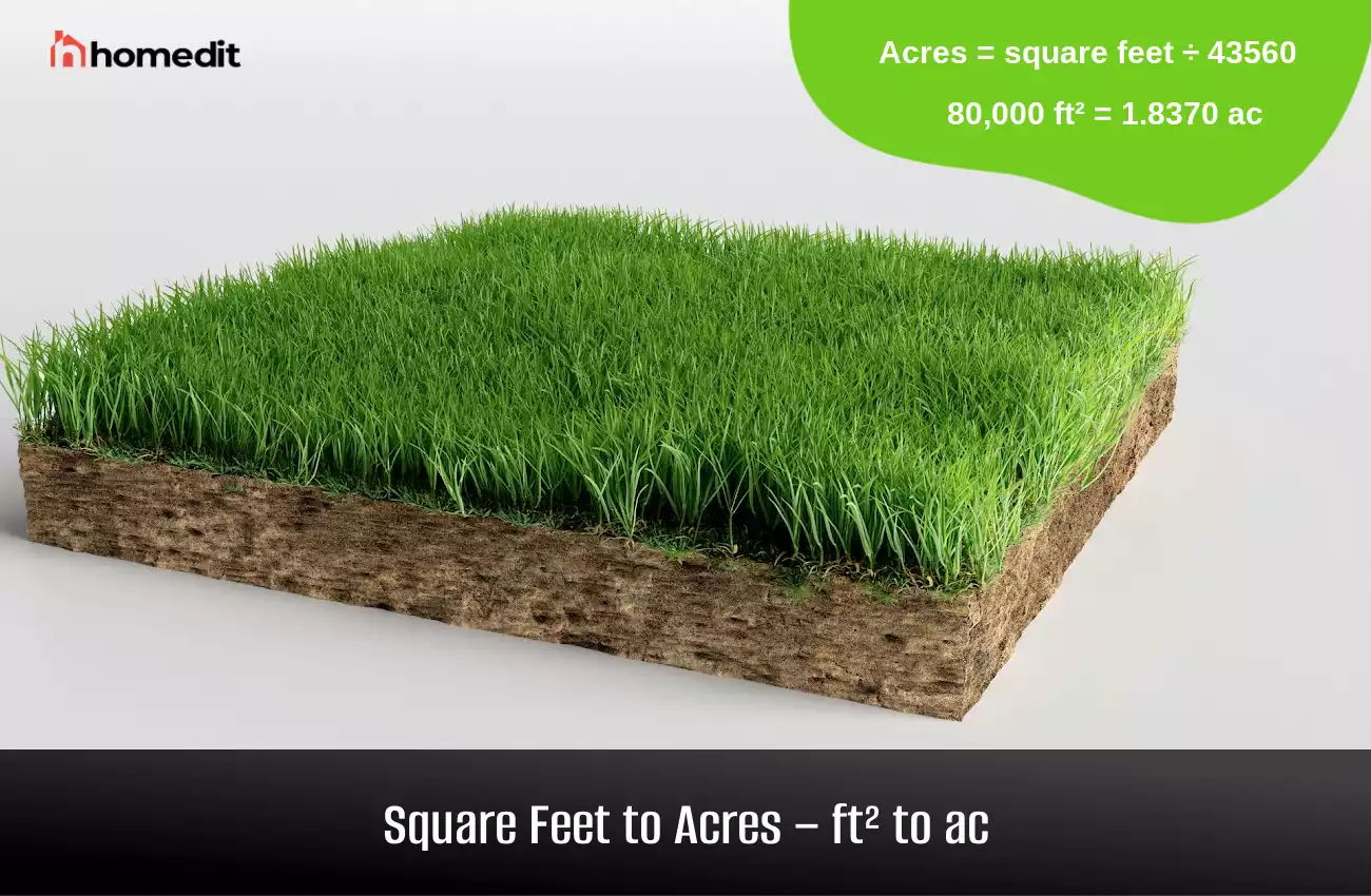 Square Feet to Acres – ft² to ac