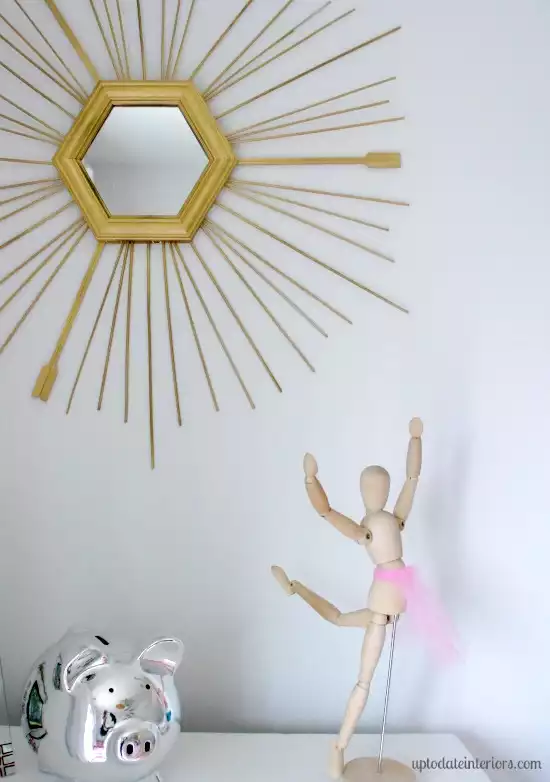 Star burst mirror for kids room