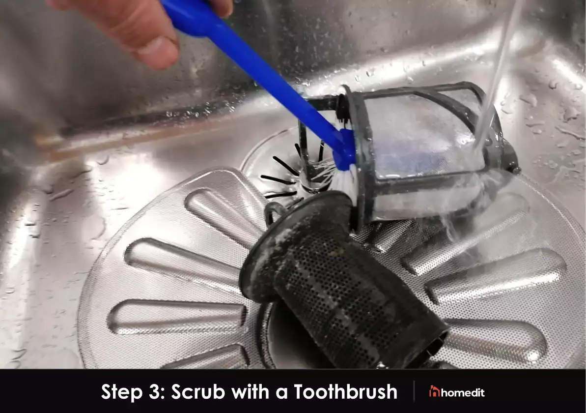 Step 3: Scrub with a Toothbrush