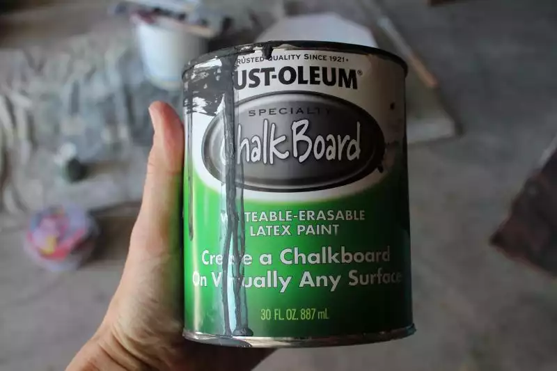 Stir your chalkboard paint
