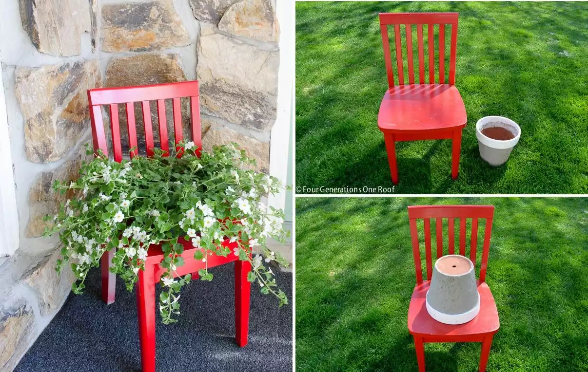 The process to create a chair planter