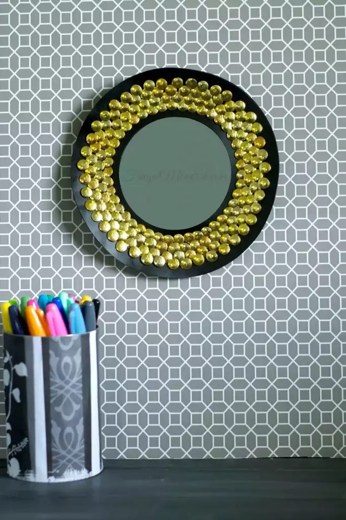 Thrifty chic sunburst mirror