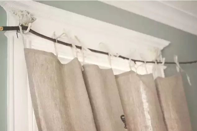 Tiny branch curtain rod