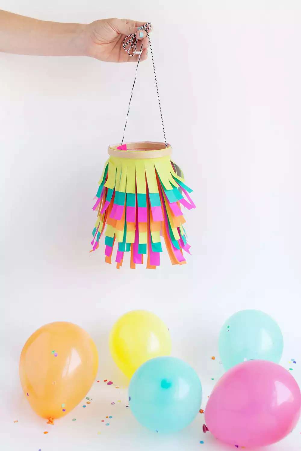 Tissue paper lanter hanging