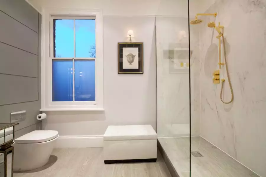 An elegant raised shower design