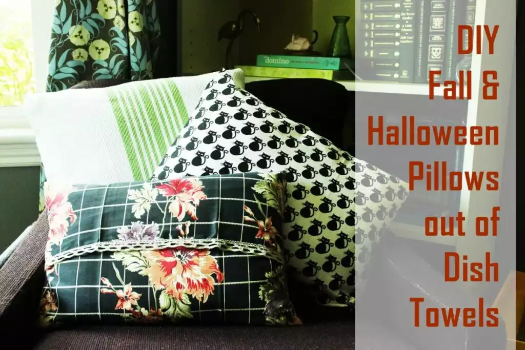 Turn Dish Towels into DIY Halloween Pillows