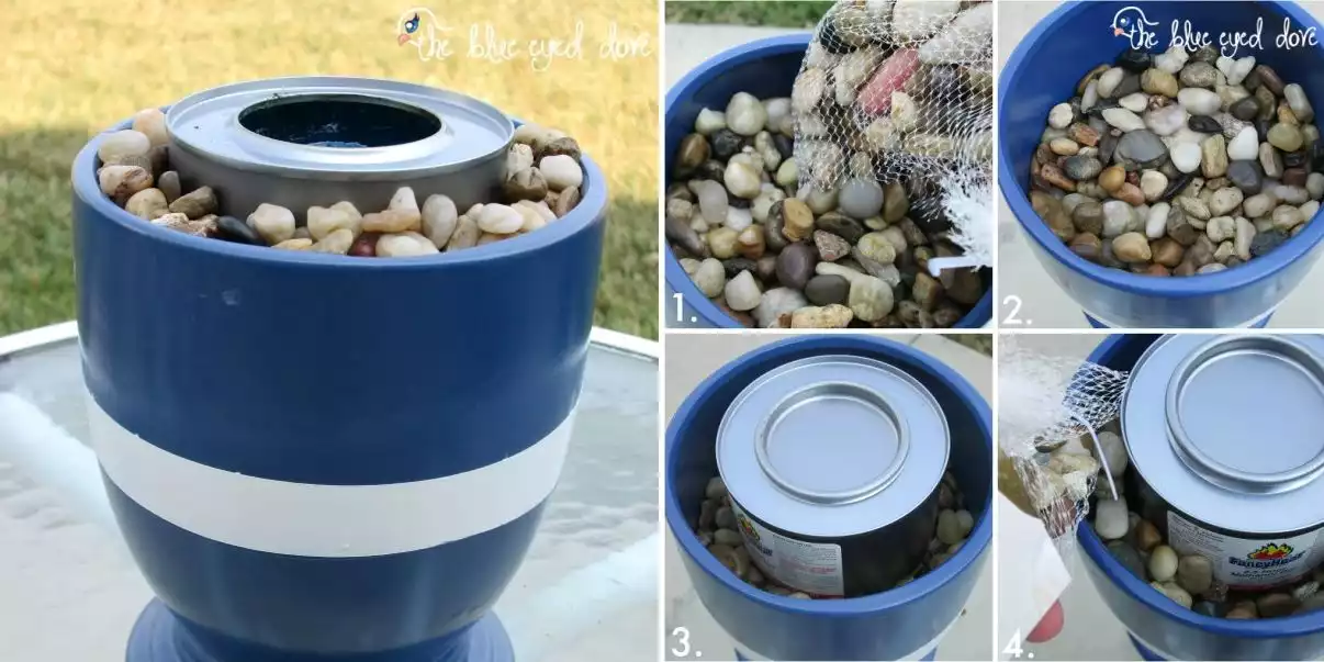 Turn a flower pot into a firepit