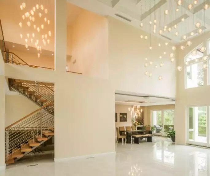 Two story chandelier