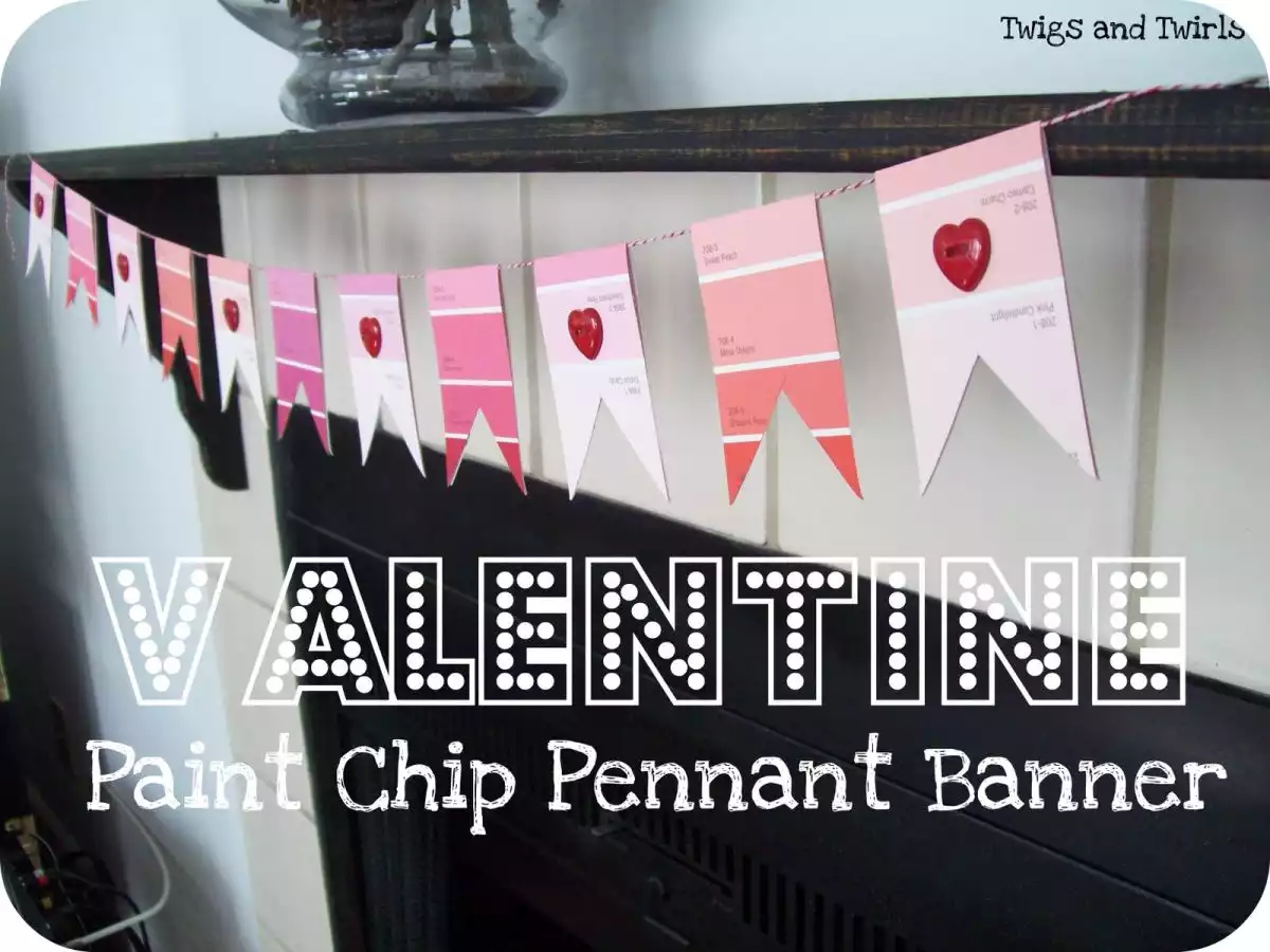 Valentine paint chip banner