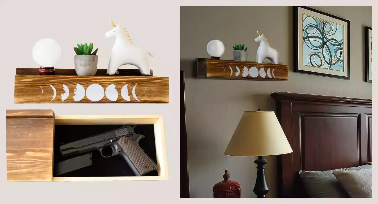 Wall Shelf with Hidden Storage