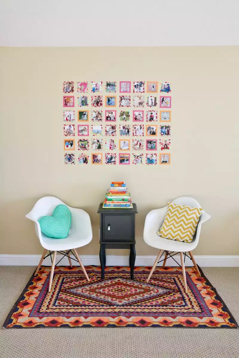 Washi tape instagram wall decor