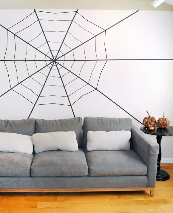 Washi tape spider web design