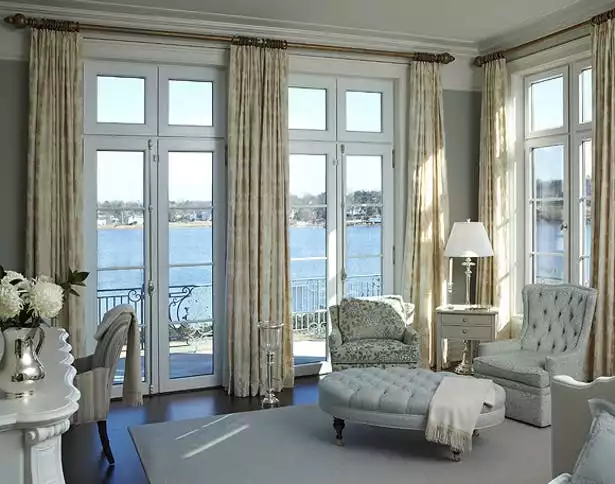 Ways to hang french door curtains