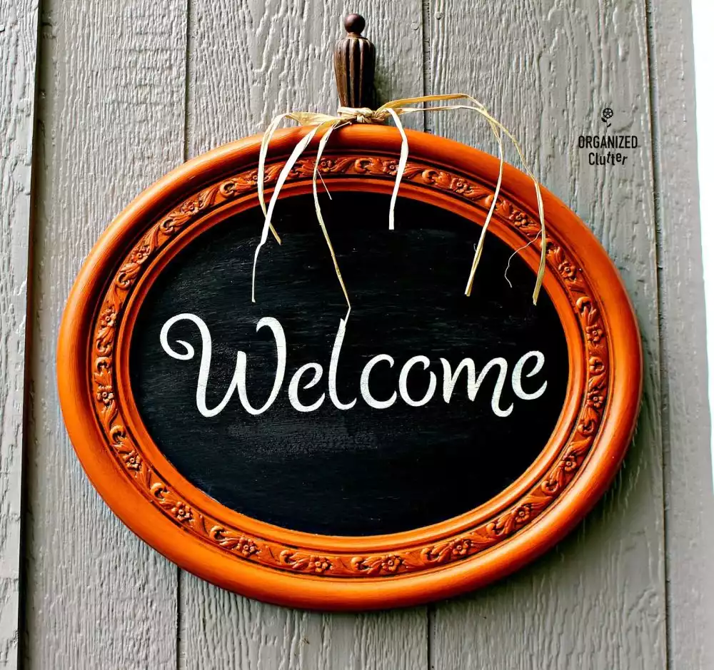 Chalk Paint Welcome Door Sign