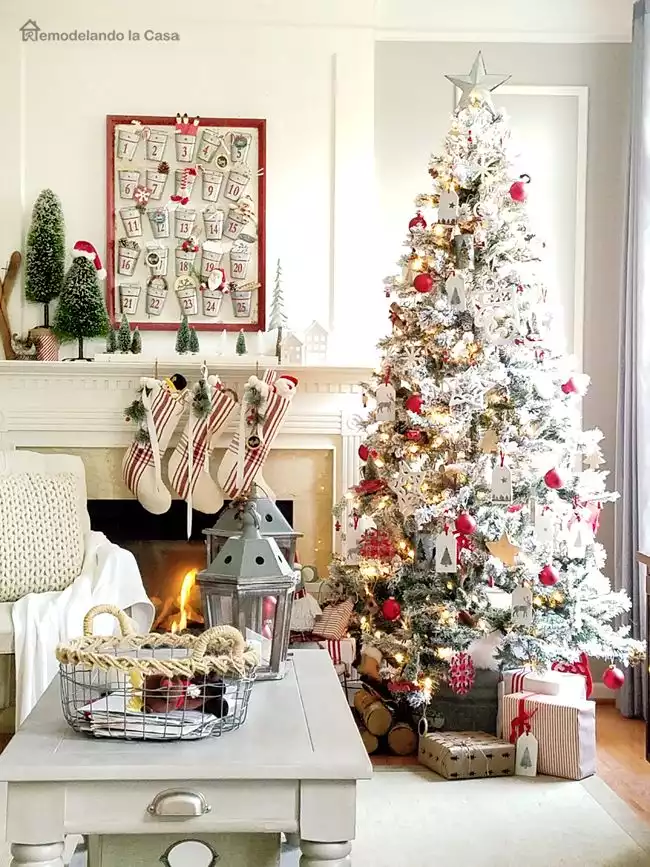 White french home decor for Christmas tree