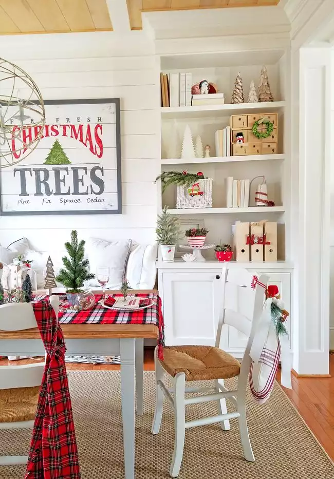 White french home decor for Christmas