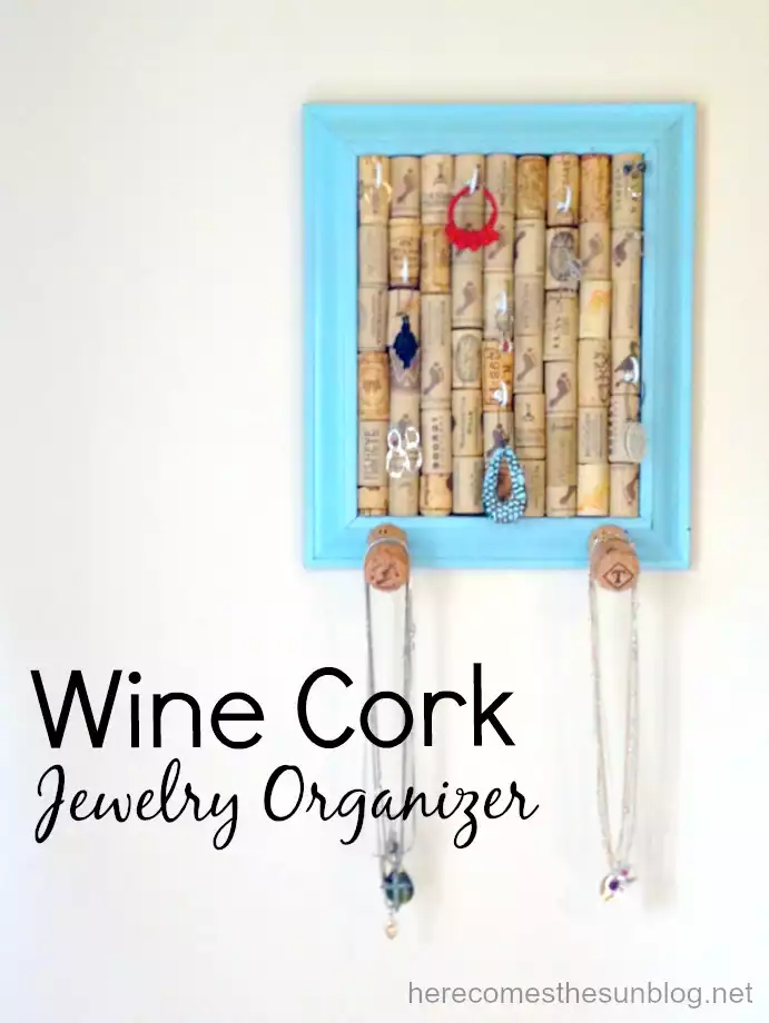 Wine Cork Crafts Jewelry Organizer