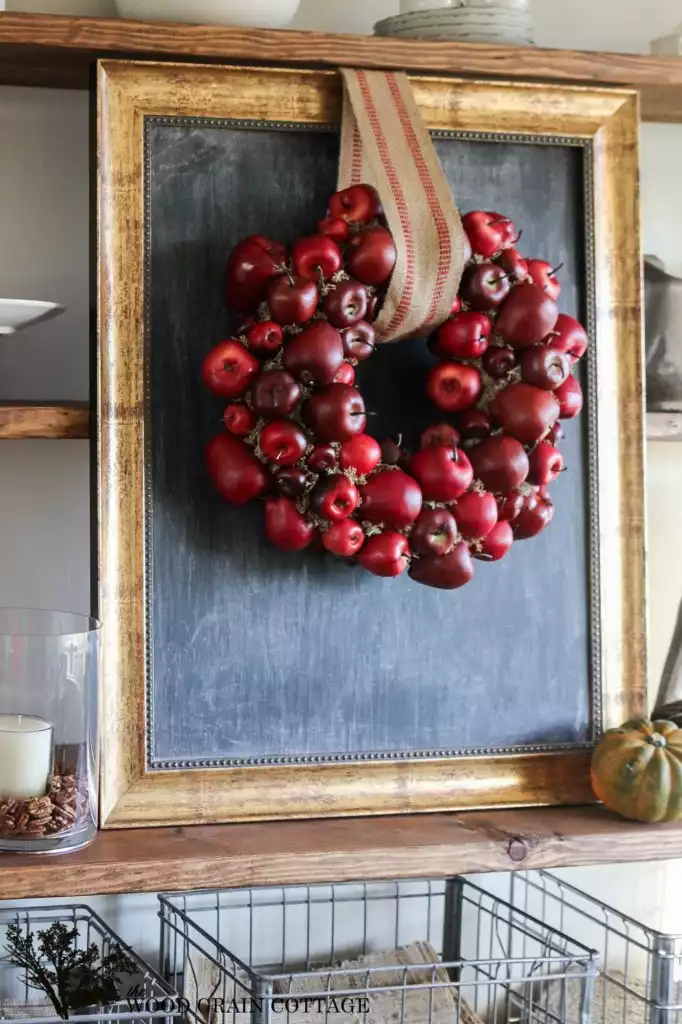 An Elegant Fall Apple Wreath