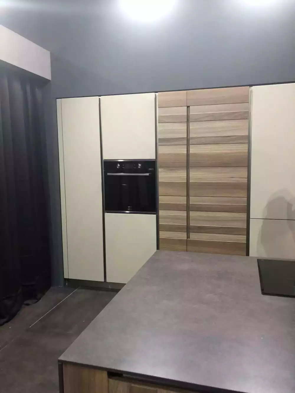 Wood cabinet kitchen decor