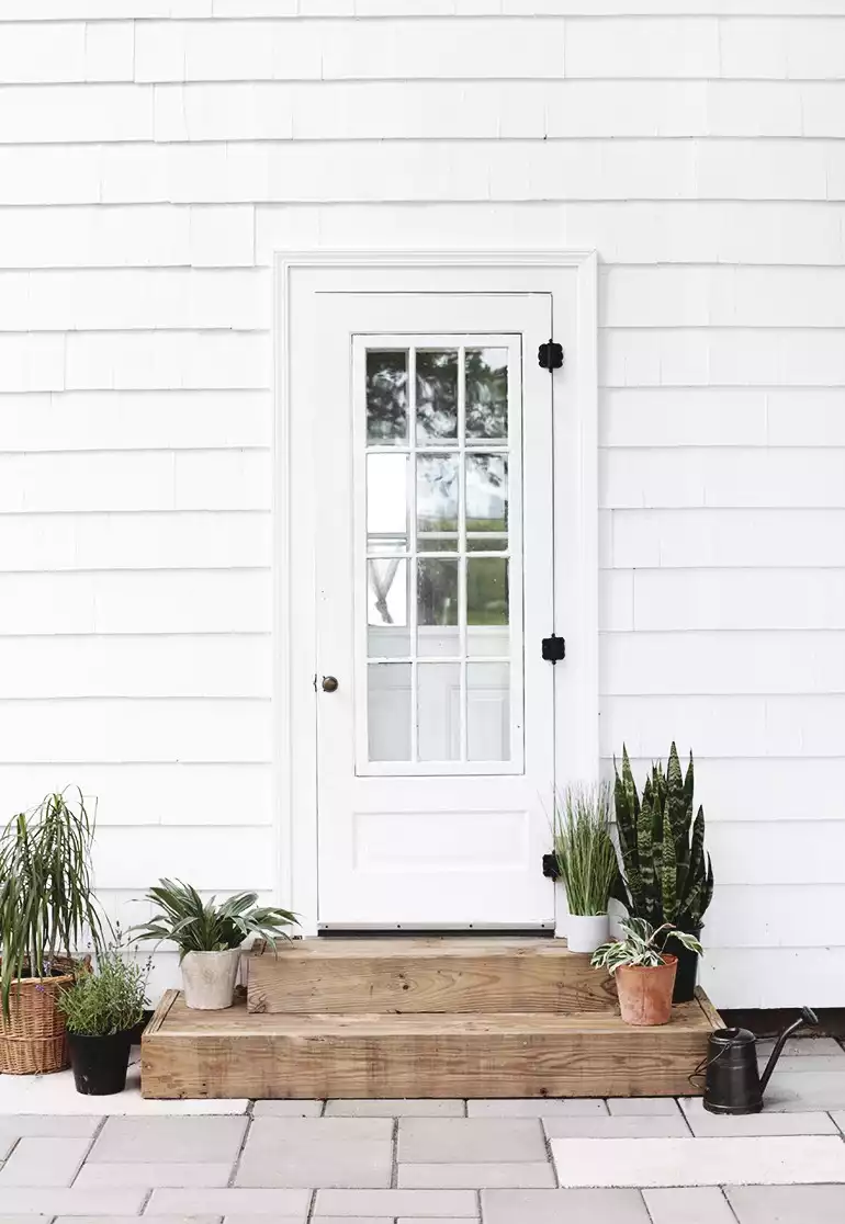 Entryway Outdoor wooden steps