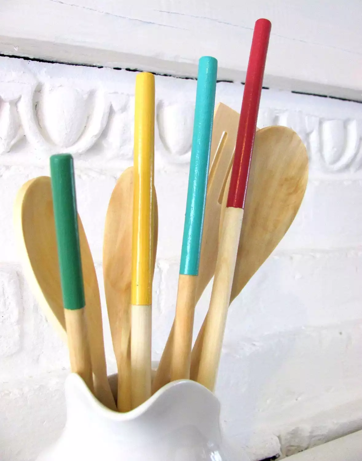 Wooden dipped spoons