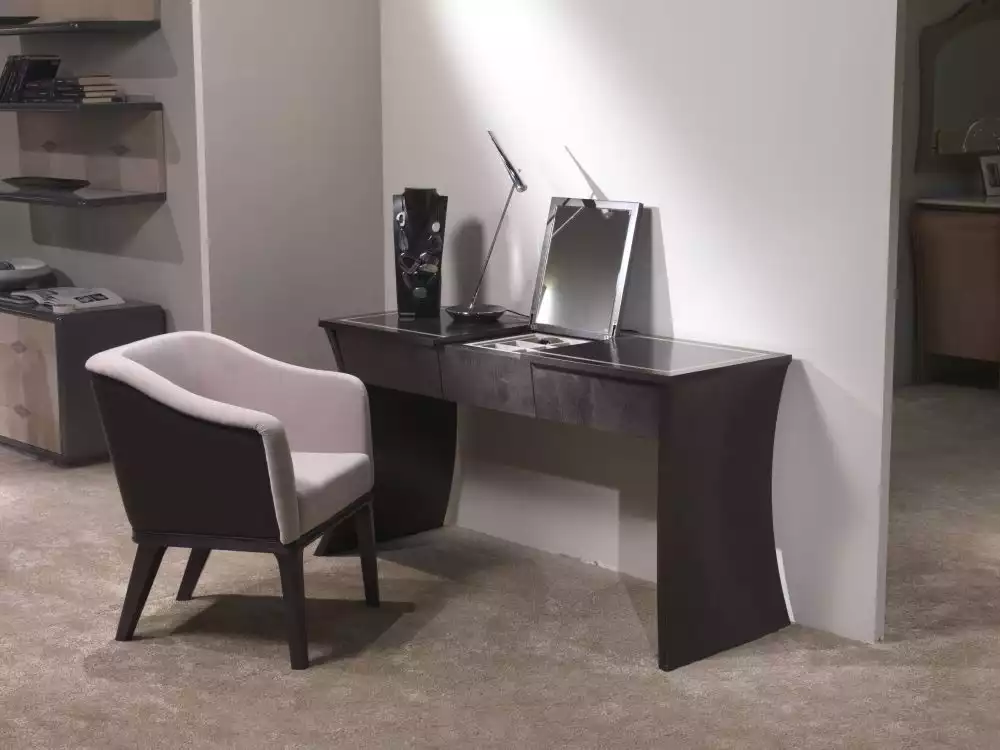 Wooden dressing table cartesio scura