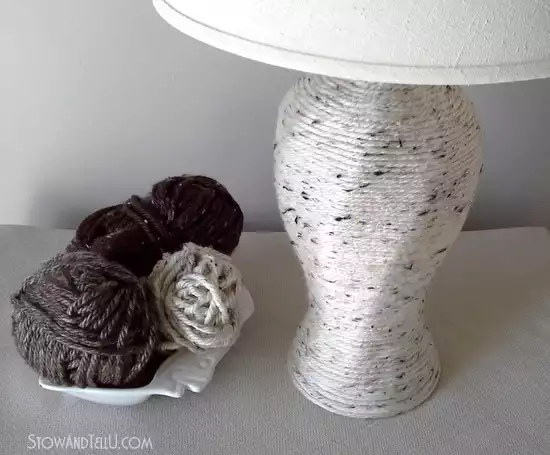 Yarn wrapper lamp base