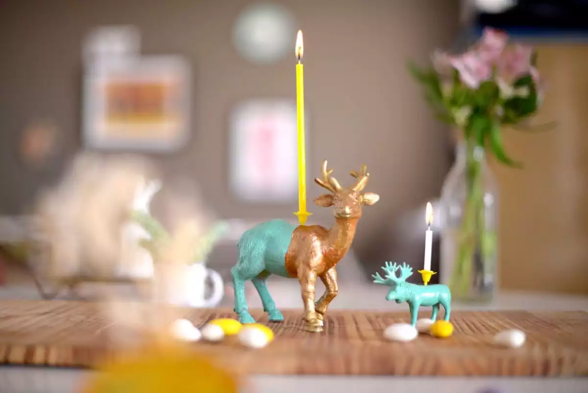 animal figurines candle holders