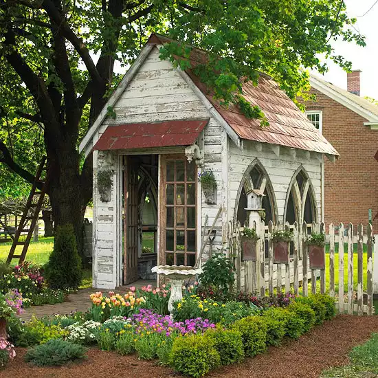 Antique garden shed