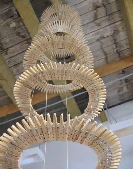 Ariel rose clothespin sculpture