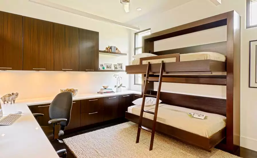 Bunk beds in office room