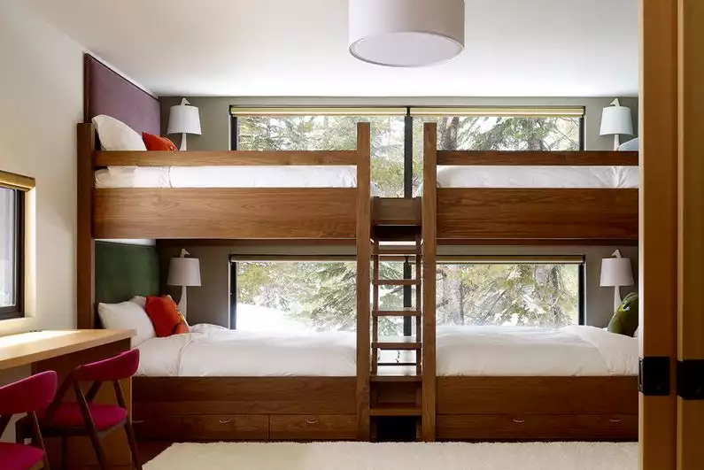 Bunk beds placed closer to window