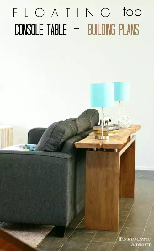 console table with floating top
