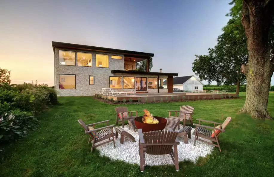 cozy seating area away from the patio