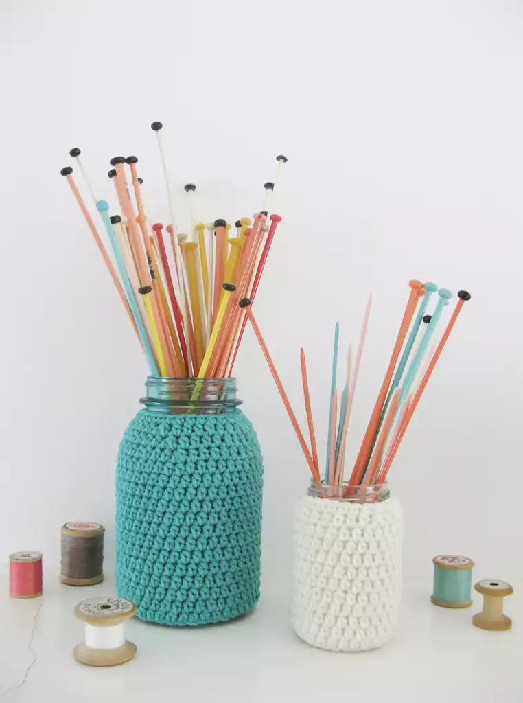 Crochet mason jars