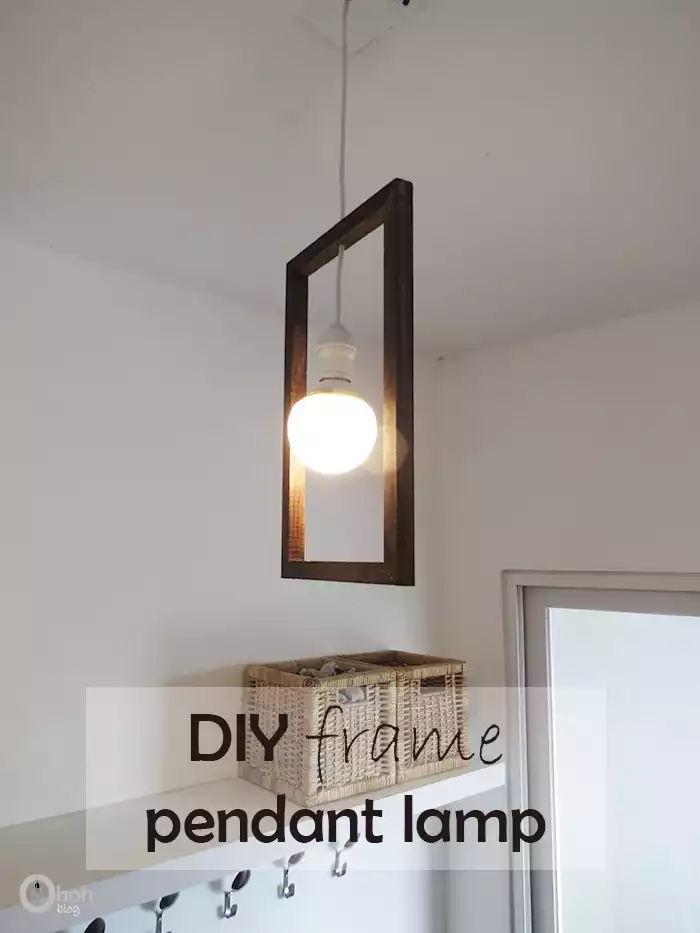 diy frame minimal pending lamp